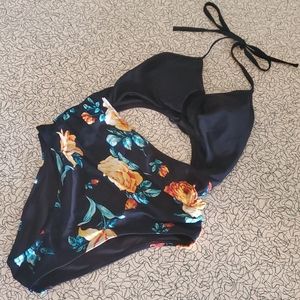 Cupshe One Piece Halter Bathing Suit with Cutouts